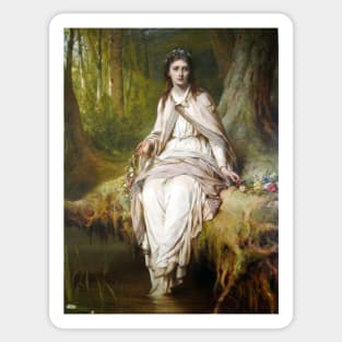 Ophelia - Thomas Francis Dicksee Sticker